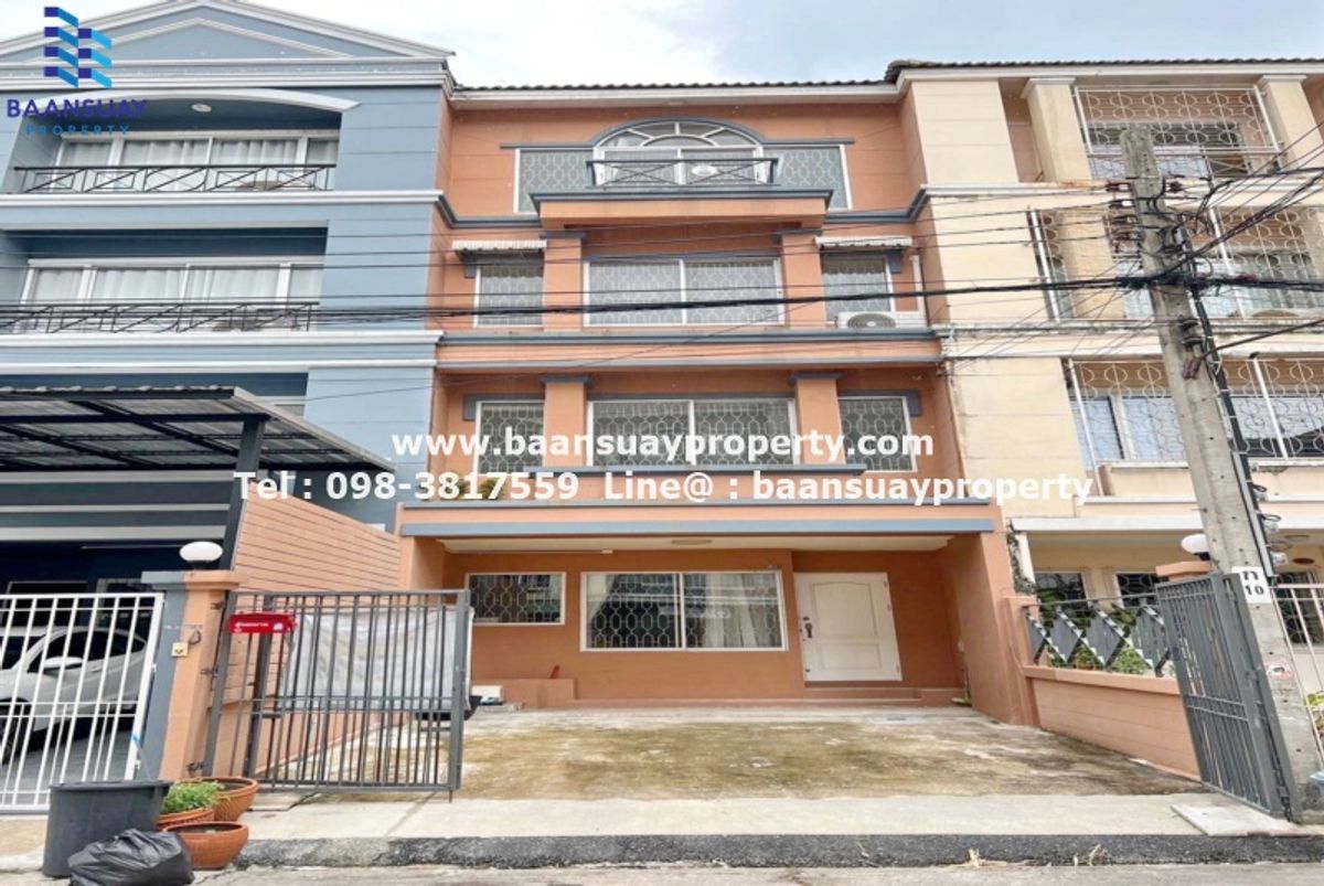 For RentTownhomeOnnut, Udomsuk : 4 -story townhome for rent, ready to stay, Sorwachiratham, Demonstration, near BTS Punnawithi