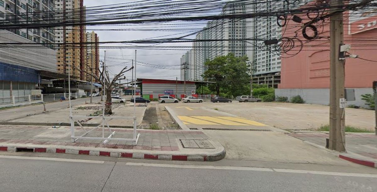 For RentLandRattanathibet, Sanambinna : Land for Rent @ Nonthaburi for long -term lease, land on Rattanathibet Road, 2 plots, including an area of ​​2 -1 -86 rai, 45 meters wide
