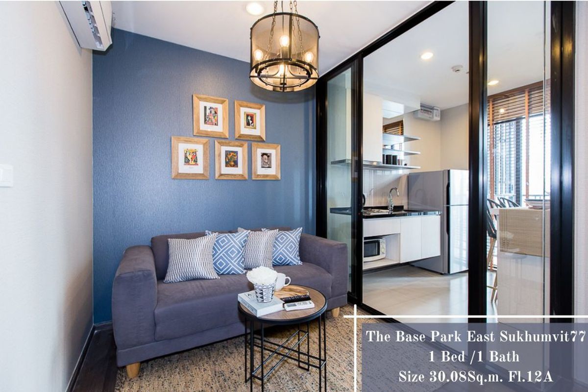 ขายคอนโดอ่อนนุช อุดมสุข : เจ้าของขายเอง  ขายพร้อมผู้เช่า 🏢The Base Park East Sukhumvit77 Condo แต่งสวย วิวสระ
