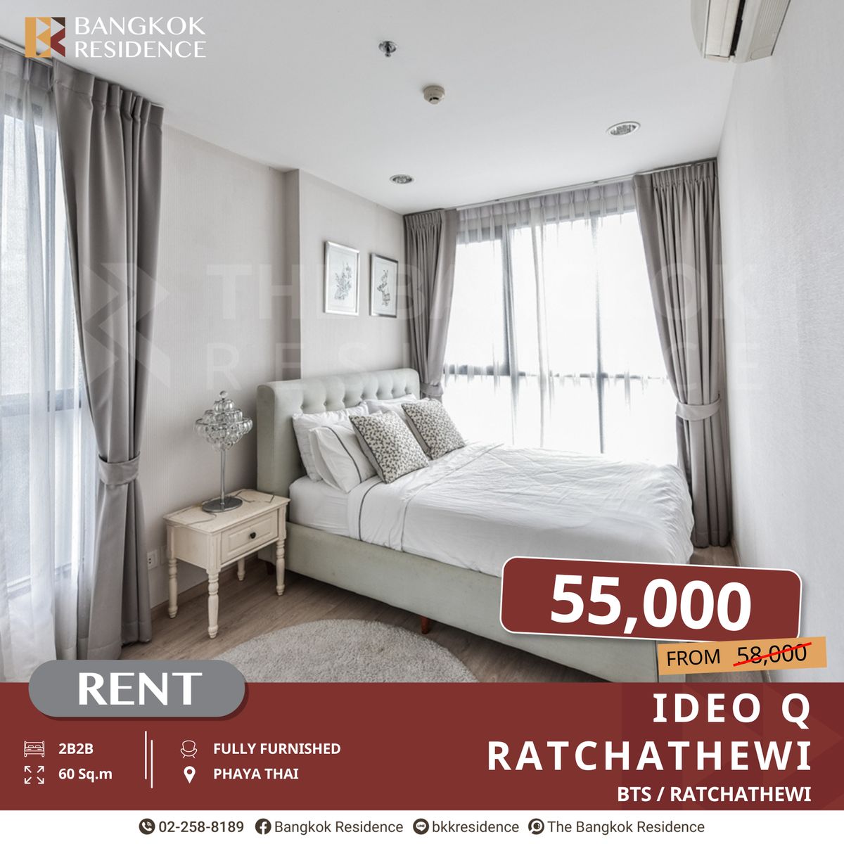 For RentCondoRatchathewi,Phayathai : Ideo Q Ratchathewi - Condo Near Siam, Only 300m from BTS Ratchathewi 