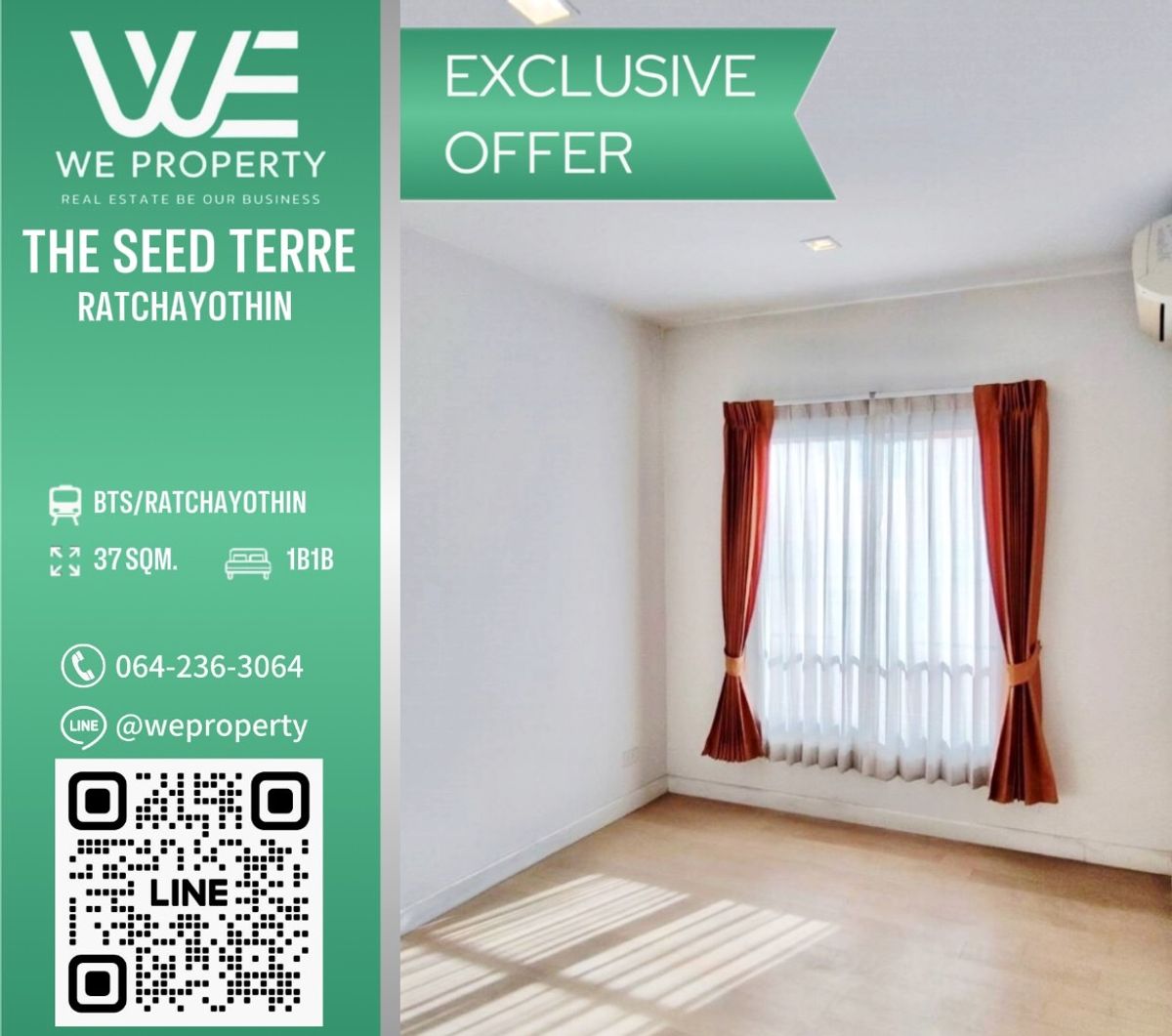 For SaleCondoKasetsart, Ratchayothin : Beautiful room, full of good. ⭐The Seed Terre Ratchayothin