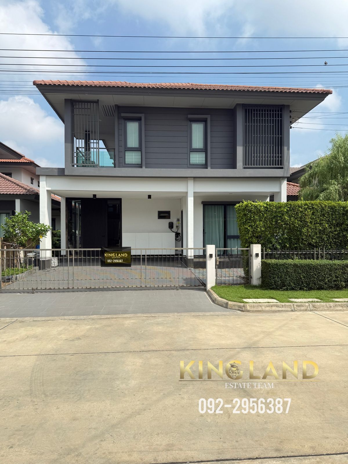 HouseNawamin, Ramindra : #Rent/House for sale, 2 -story house, large project from Sansiri  Modern built -in house decoration #Forf full