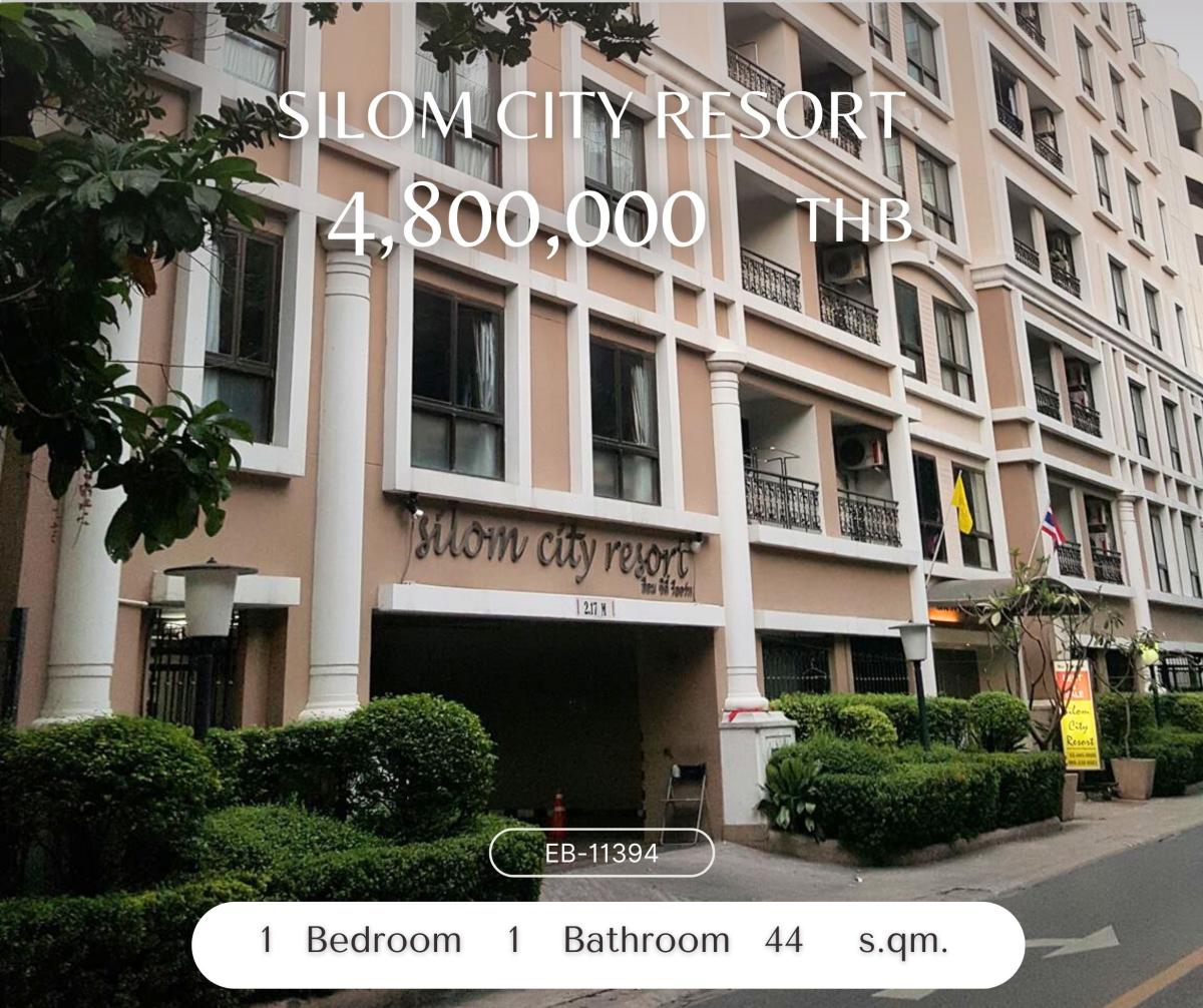 For SaleCondoSilom, Saladaeng, Bangrak : Silom City Resort, a low-rise condo near BTS Chong Nonsi and MRT Silom.