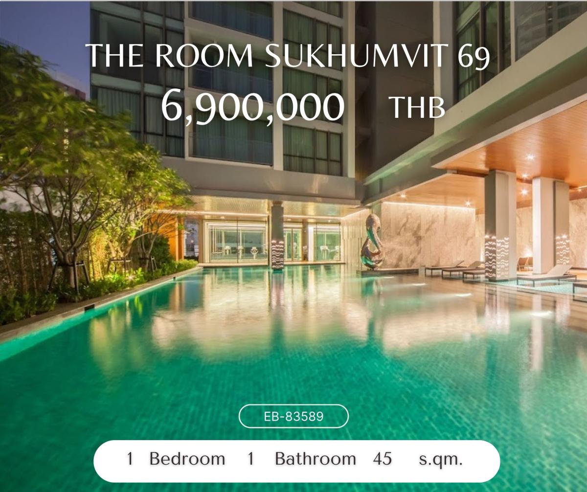 ขายคอนโดอ่อนนุช อุดมสุข : The Room Sukhumvit 69 โครงการคุณภาพของ Land and House ติดถนนสุขุมวิทใกล้ถนนพระราม4 ใกล้ BTS พระโขนง ห้องชั้นสูง วิวทิศใต้ ไม่เคยปล่อยเช่า