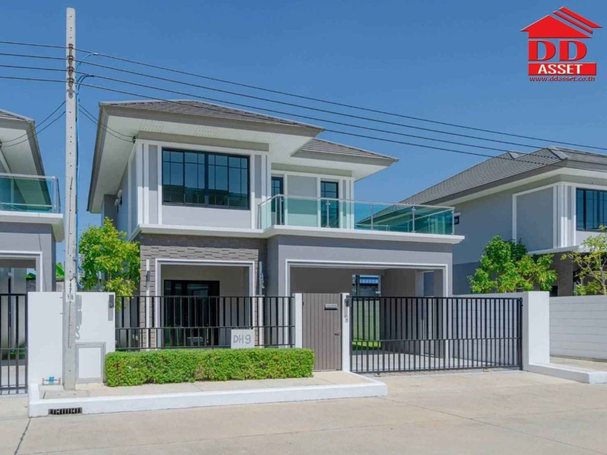 For SaleHouseLadkrabang, Suwannaphum Airport : 2-storey detached house for sale, The Hampton Rama 9 Krungthep Kreetha, near the new road, Srinakarin- Romklao Code: H8174