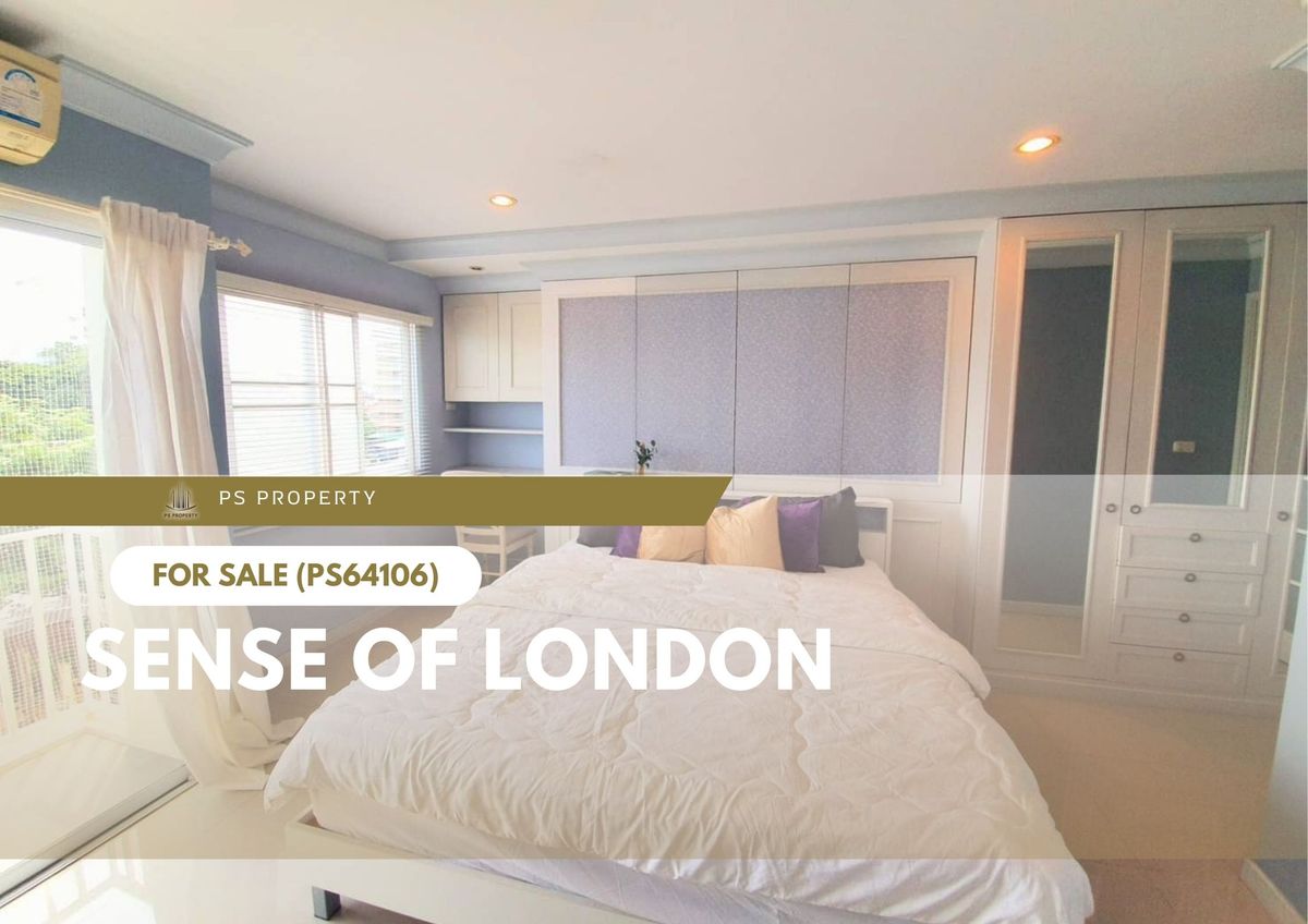 For SaleCondoBangna, Bearing, Lasalle : Urgent sale ✨ Sense of London ✨ 2 bedrooms, 2 bathrooms, convenient transportation, near BTS Bearing (PS64106)