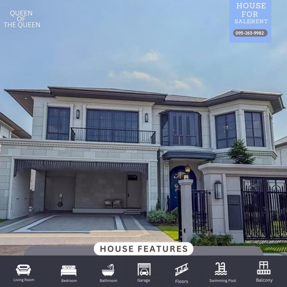 ให้เช่าบ้านพัฒนาการ ศรีนครินทร์ : for Rent | Sale 🏡 Luxury Mansion-Style House at Narasiri Krungthep Kreetha