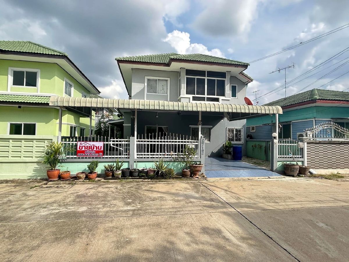 ขายบ้านนนทบุรี บางใหญ่ บางบัวทอง : บ้านเดี่ยว ติดถนนกาญจนาเพียง 500 เมตร