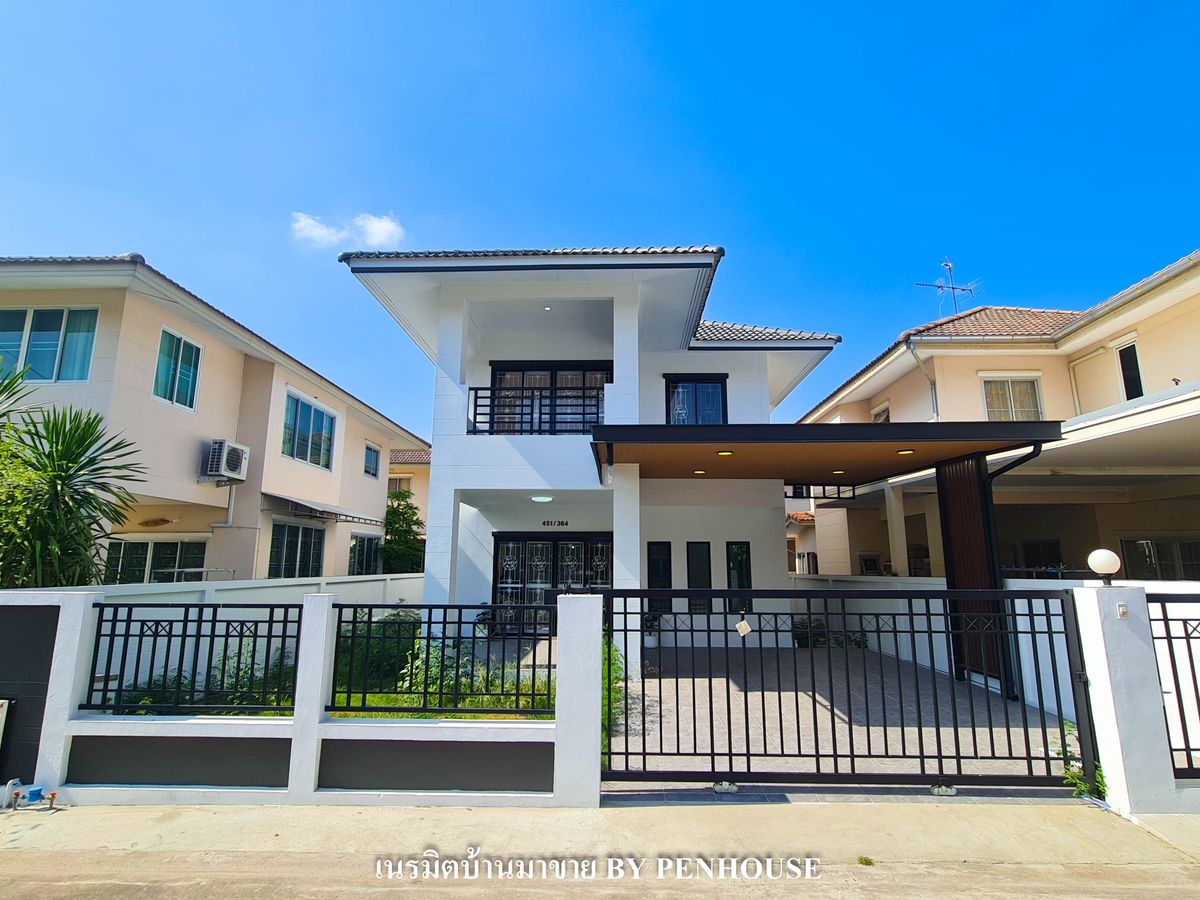 ขายบ้านมีนบุรี-ร่มเกล้า : ขาย บ้านเดี่ยว4ห้องนอน ย่านสุวินทวงศ์ มบ.ปัญฐิญา ถ.สุวินทวงศ์11 มีนบุรี พื้นที่ใช้สอยจัดเต็ม รีโนเวทใหม่ พร้อมอยู่