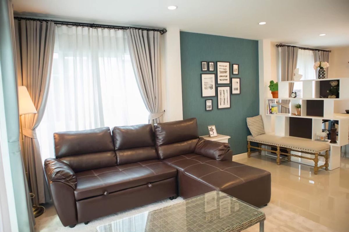 For RentHousePathum Thani,Rangsit, Thammasat : 2-storey detached house for rent, Chuan Chuan Prim Ville, Bangkok-Pathum Thani * American Cottage *