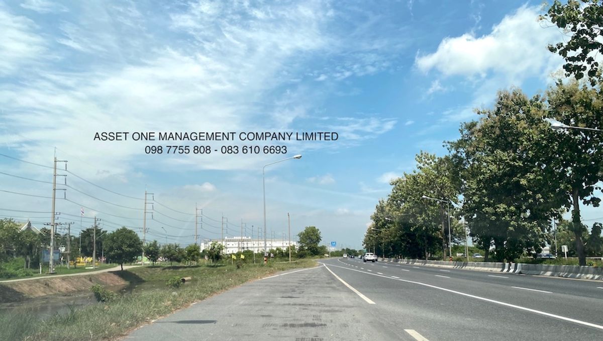 For SaleLandSing Buri : Selling 1,500,000 baht per rai, 10 rai of land on the Asia Road, Phrom Buri, Sing Buri 098 7755 808