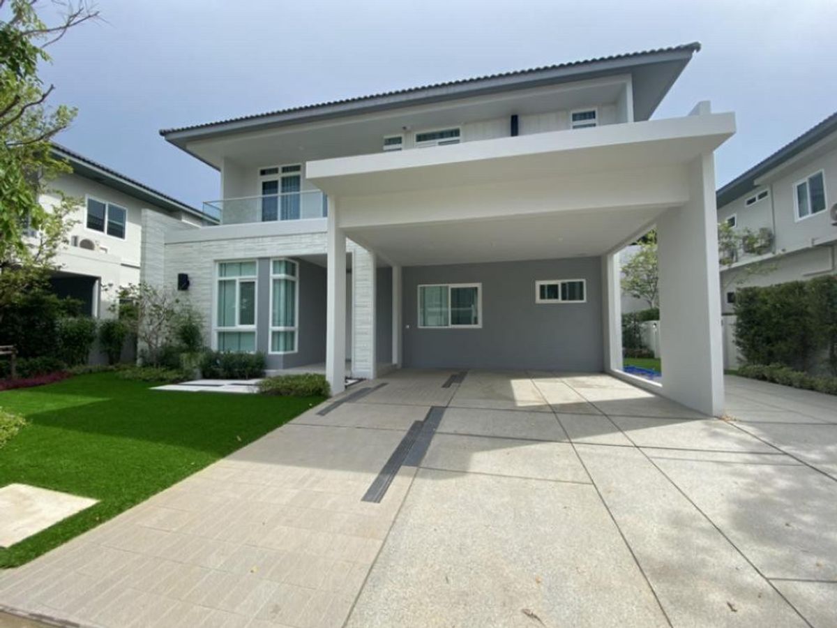 ให้เช่าบ้านลาดกระบัง สุวรรณภูมิ : ให้เช่าบ้านเดี่ยว2ชั้น โครงการ มัณฑนา บางนา-วงแหวน แอร์เฟอร์นิเจอร์ครบ มี4นอน4น้ำ1ห้องแม่บ้าน ราคาเช่าเดือนละ100,000บาท