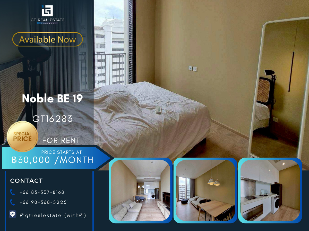 For RentCondoSukhumvit, Asoke, Thonglor : 💎 GT16283 | Condo Noble BE19, beautiful room, fully furnished. Ready to rent