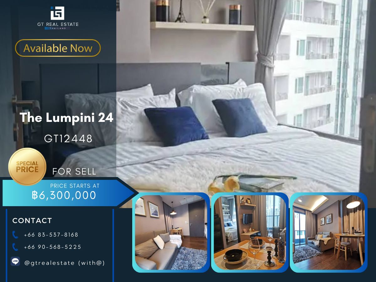 ขายคอนโดสุขุมวิท อโศก ทองหล่อ : คอนโด The Lumpini 24 ห้องสวย เฟอร์นิเจอร์ครบ พร้อมขาย