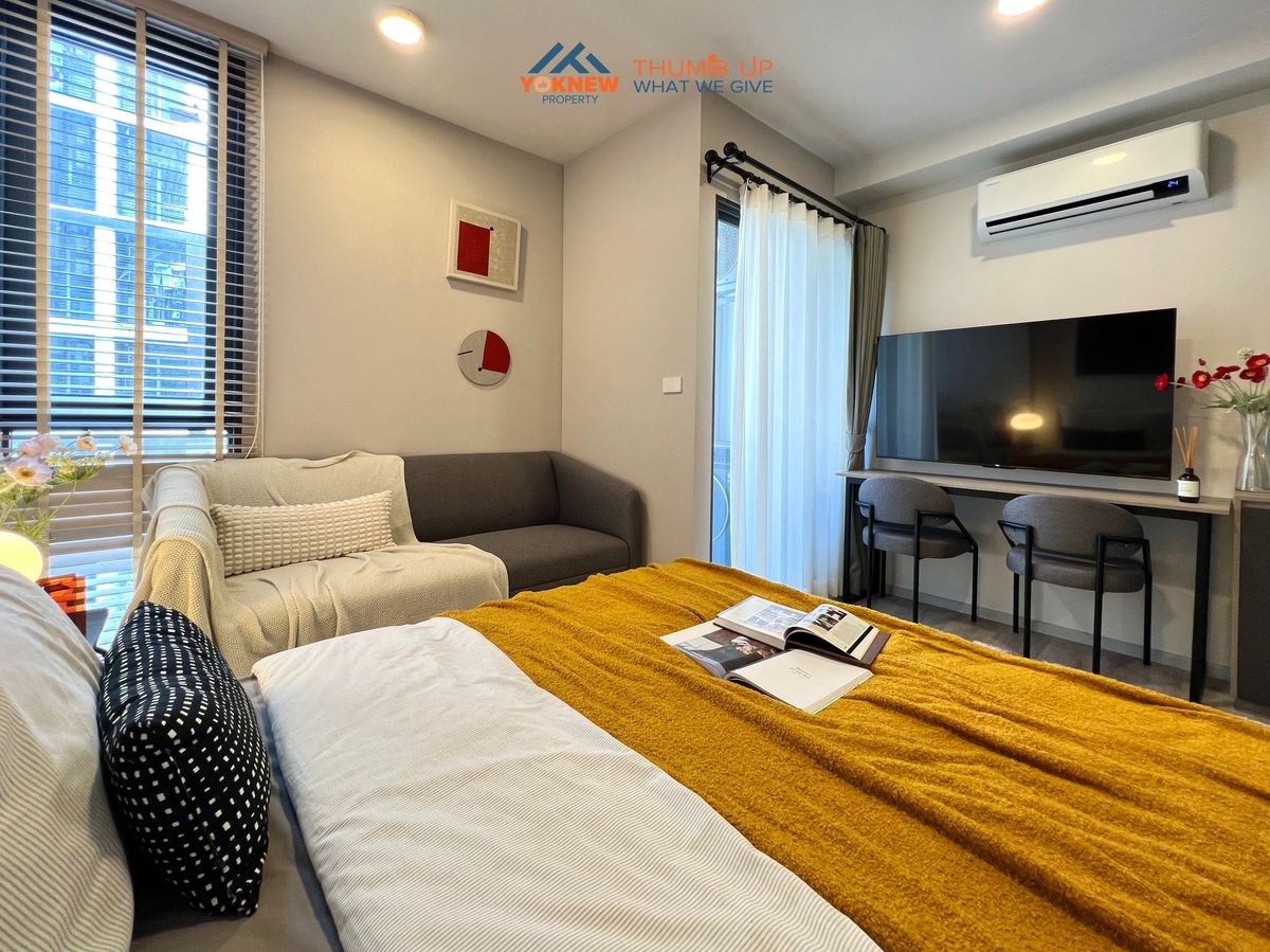 For SaleCondoRatchadapisek, Huaikwang, Suttisan : ✨ Quinthara My Jane Ratchada-Huai Khwang ✨ Condo of the new Jane Divide the living space perfectly Get a closed kitchen, near MRT Huai Khwang, convenient to travel