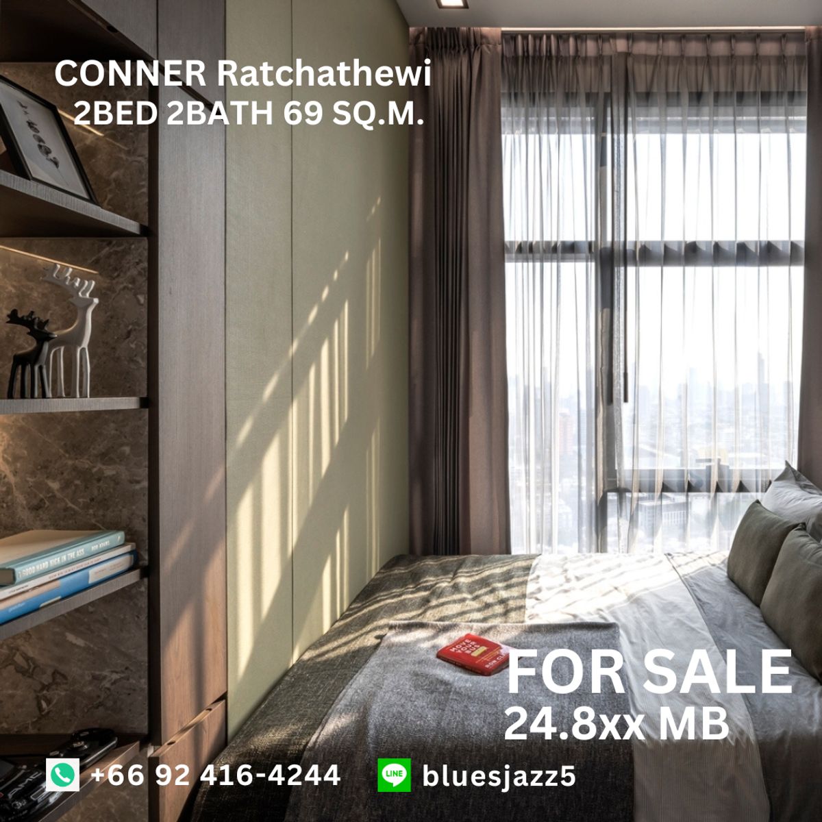 ขายคอนโดราชเทวี พญาไท : ขาย คอนเนอร์ ราชเทวี 2Bed 2Bath 69ตรม ห้องใหม่ มือหนึ่ง พร้อมเข้าอยู่ คอนโดใกล้ BTS ราชเทวี ประตูน้ำ สยามพารากอน MBK