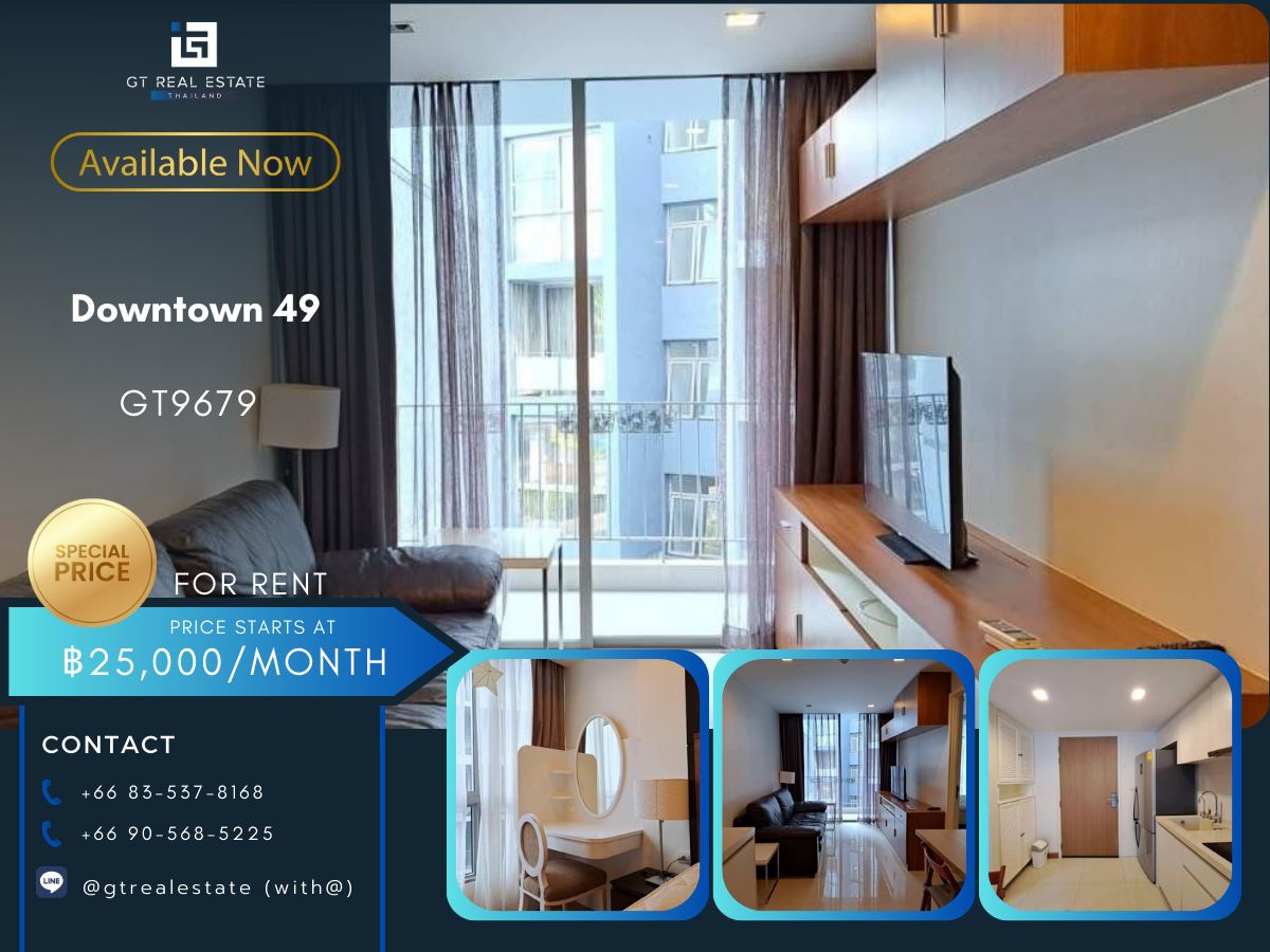 ให้เช่าคอนโดสุขุมวิท อโศก ทองหล่อ : ✨ Downtown 49 คอนโดเลี้ยงสัตว์ได้ ✨