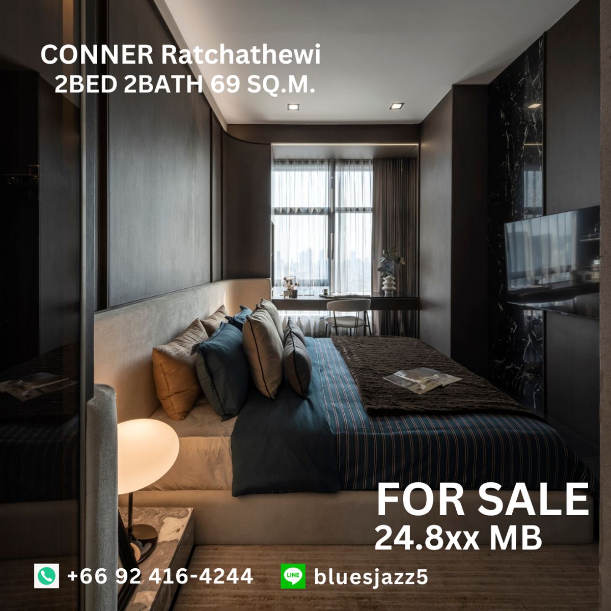 ขายคอนโดราชเทวี พญาไท : ขาย คอนเนอร์ ราชเทวี 2Bed 2Bath 69ตรม ห้องใหม่ มือหนึ่ง พร้อมเข้าอยู่ คอนโดใกล้ BTS ราชเทวี ประตูน้ำ สยามพารากอน MBK