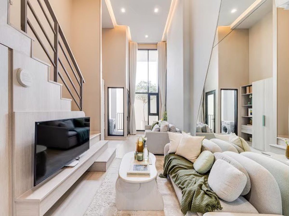 For SaleCondoKasetsart, Ratchayothin : Reference Kaset District, near Kasetsart University, a ceiling room up to 4.80 meters, vertispace