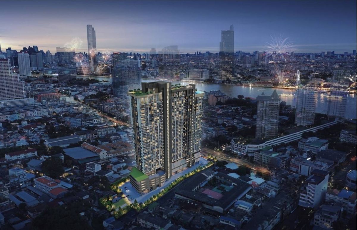 ขายดาวน์คอนโดวงเวียนใหญ่ เจริญนคร : ขายดาวน์ เจ้าของขายเอง SUPALAI TYME เจริญนคร แบบ 2 ห้องนอน ชั้นสูง ราคาพิเศษ
