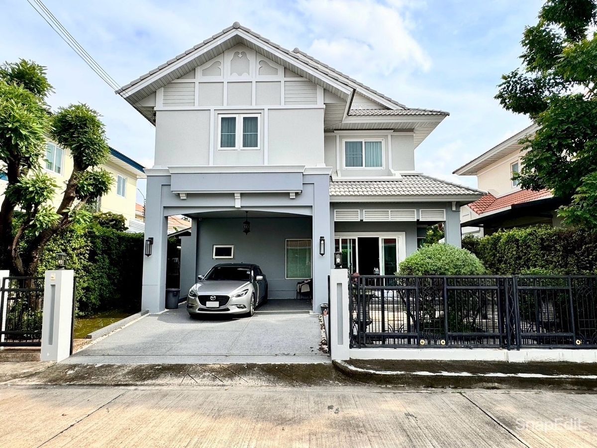 ขายบ้านลาดกระบัง สุวรรณภูมิ : ขายบ้านเดี่ยว 2 ชั้น ตกแต่งวินเทจ Perfect Place สุขุมวิท 77 - สุวรรณภูมิ