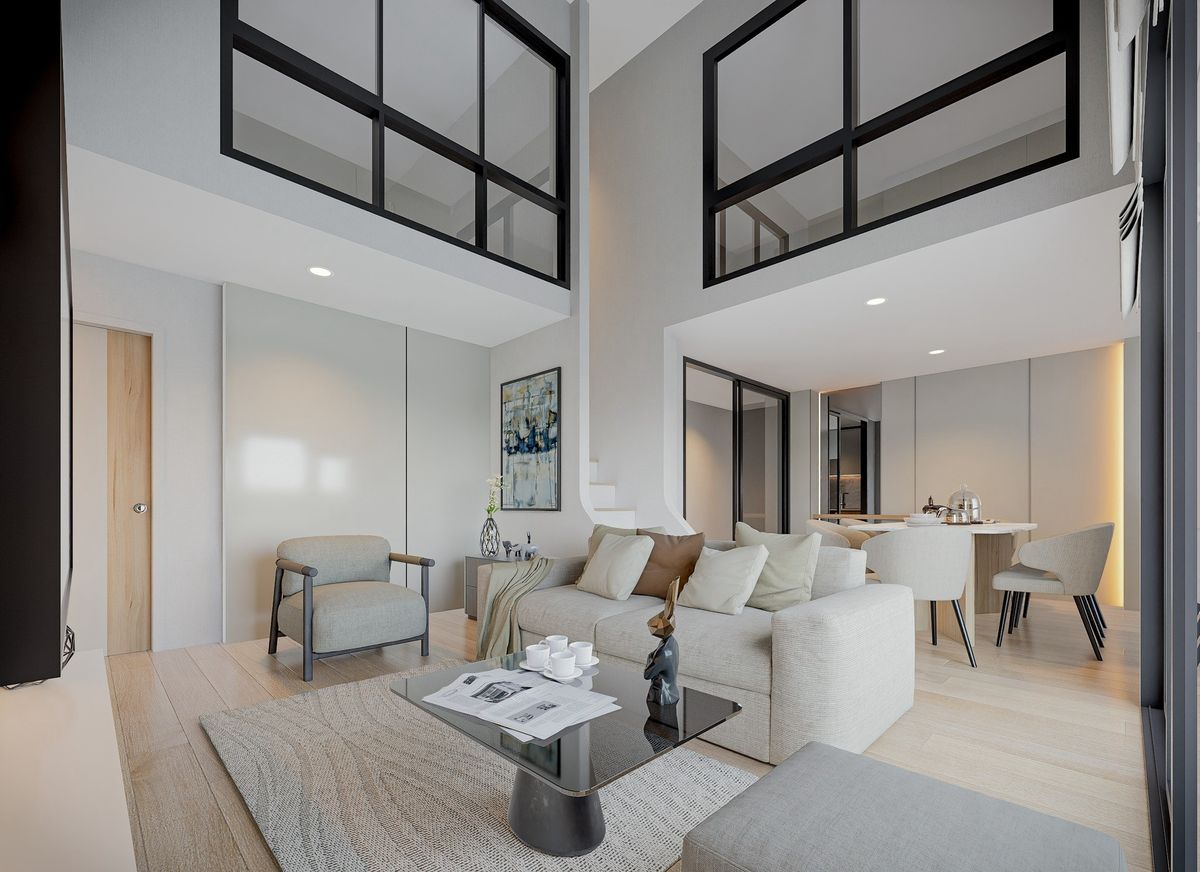 For RentCondoRama9, Petchburi, RCA : LTH12074 - One9five for Rent Size 110 SQM. 3 Beds 2 Baths Near MRT Rama 9 Station Only 100K/Month