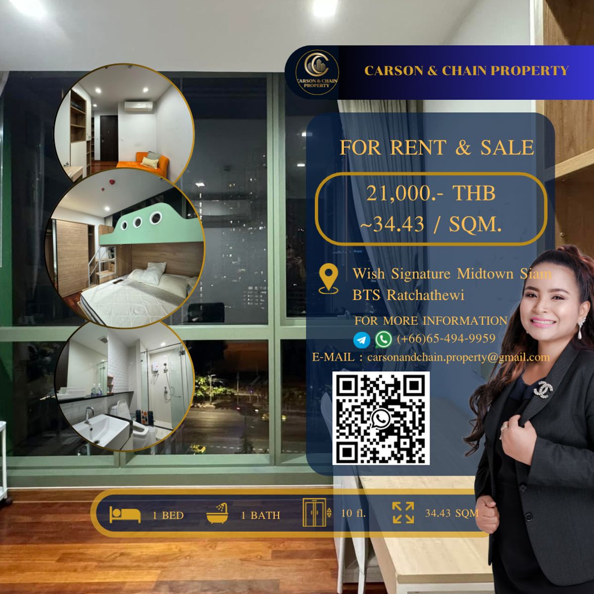 For RentCondoRatchathewi,Phayathai : Wish Signature Midtown Siam