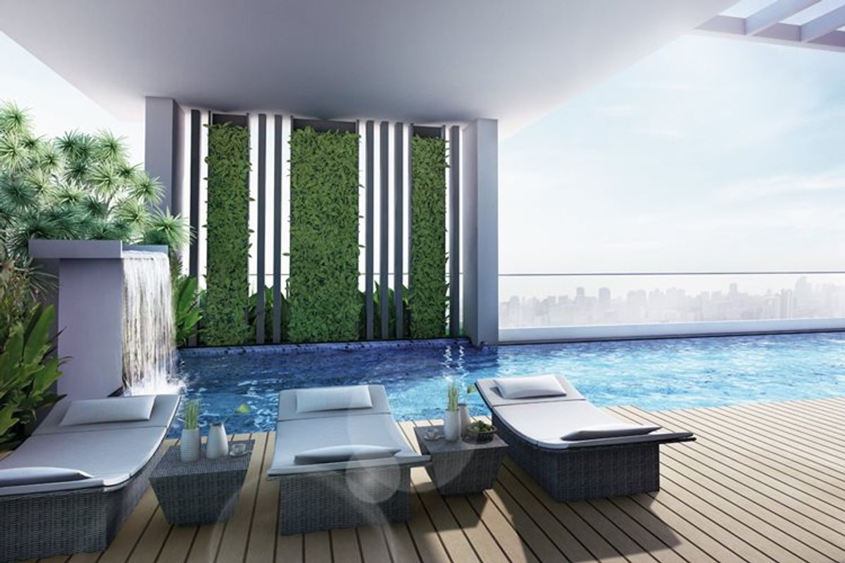 For SaleCondoSukhumvit, Asoke, Thonglor : Condo, good location, Gateway Ekkamai and BTS. Beautiful room. Very good Sky Kitchen. The high -class view.