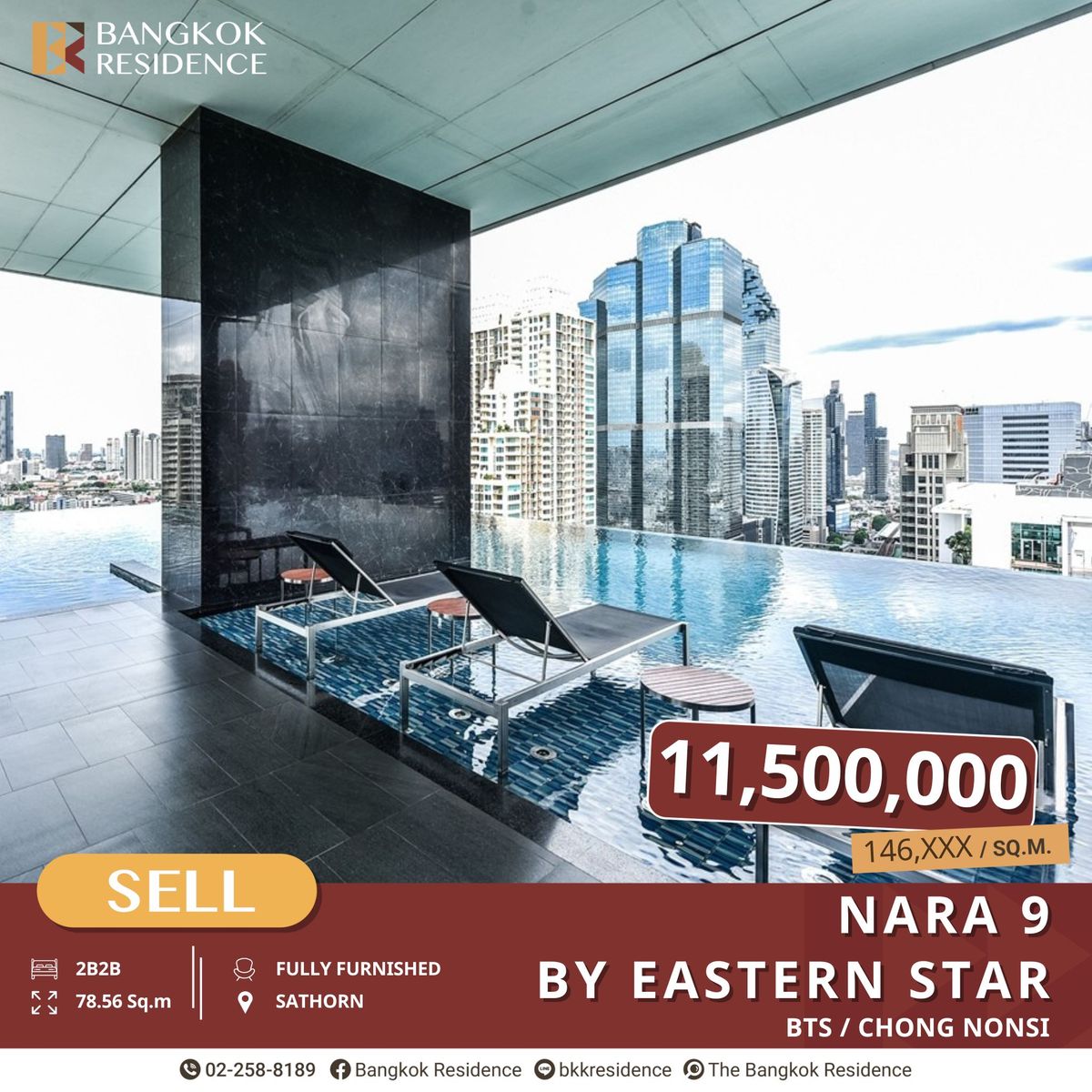 ขายคอนโดสาทร นราธิวาส : Nara 9 คอนโด Luxury ทำเล CBD ราคาน่าลงทุน ใกล้ BTS ช่องนนทรี