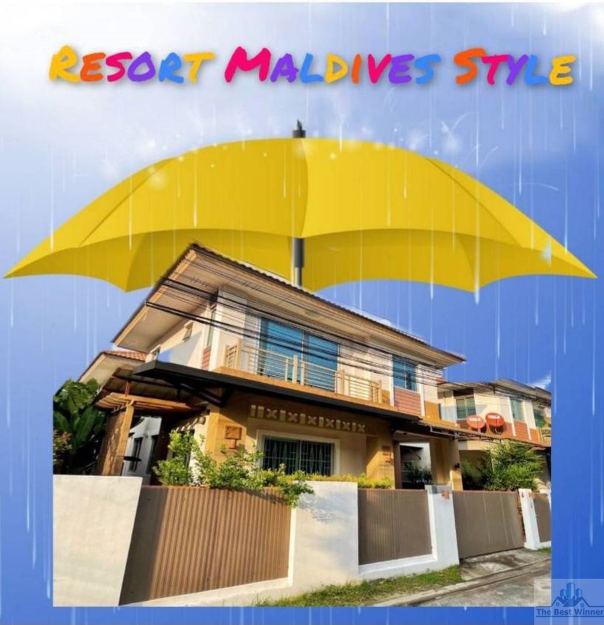 ให้เช่าบ้านลาดกระบัง สุวรรณภูมิ : 🚩⭐🍀 ให้เช่าบ้านแฝดสไตล์บ้านเดี่ยว 2 ชั้น หมู่บ้าน เอโทล มัลดีฟส์ ปาล์ม (บางนา-วงแหวน) รีสอร์ทส่วนตัว ริมถนนกาญจนาภิเษก✅