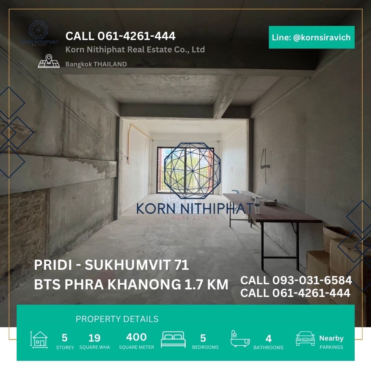 For RentShop HouseOnnut, Udomsuk : Renting a hostel style building, Soi Sukhumvit 71, Phra Khanong at the entrance of Soi Pridi Phanomyong (Twin Number), BTS 1.7 kilometers, location next 7-11, morning -evening markets and public vehicles.