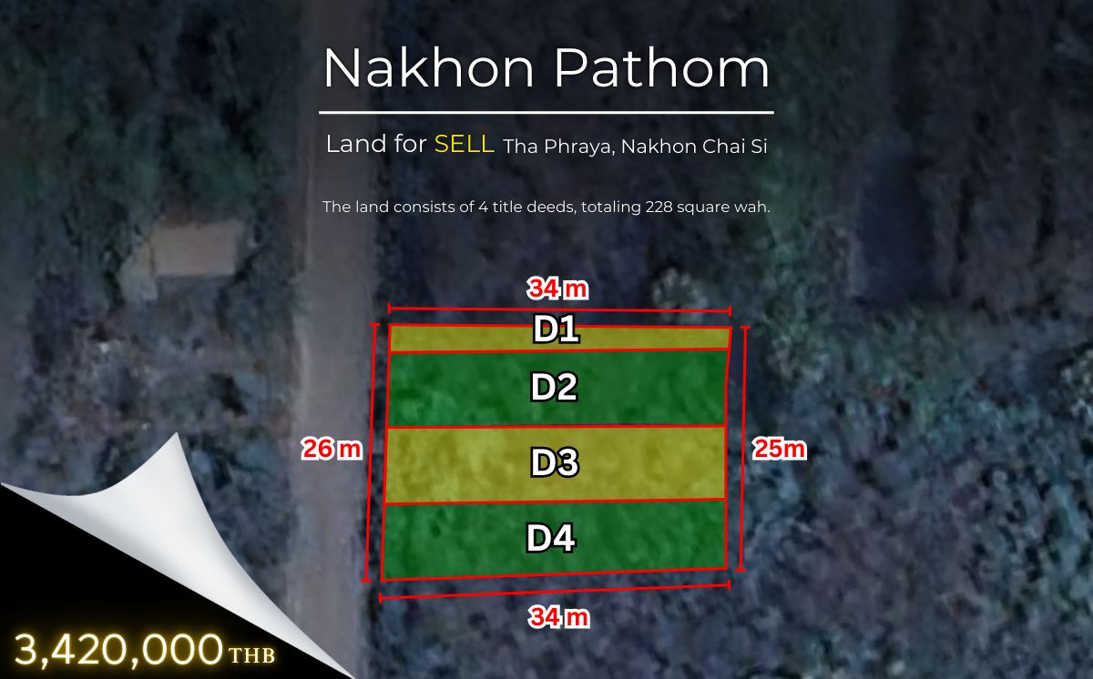 For SaleLandNakhon Pathom : 🌿 For Sale: Prime Land in Thai Phra Ya, Nakhon Chai Si, Nakhon Pathom 🌟