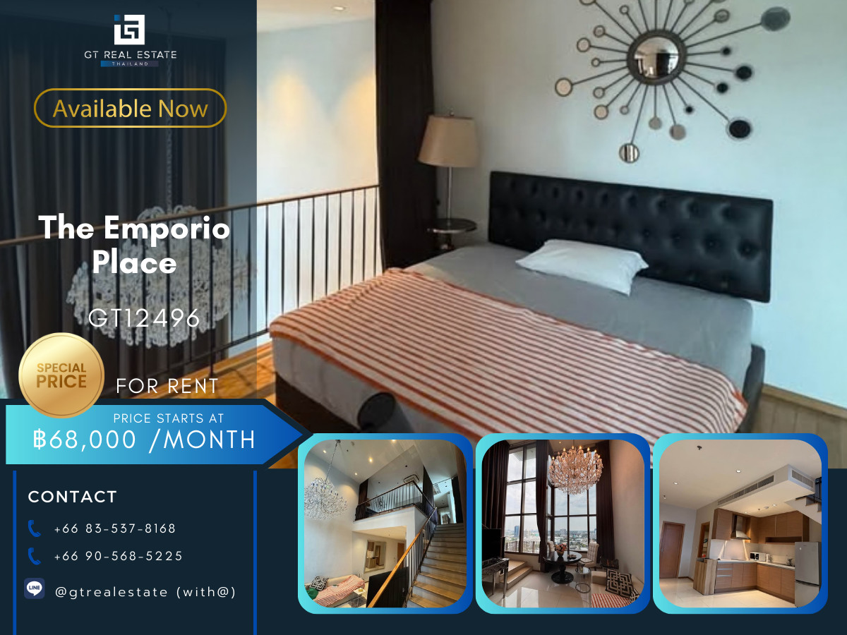 CondoSukhumvit, Asoke, Thonglor : The Emporio Place condo, beautiful room, complete furniture. Ready to rent