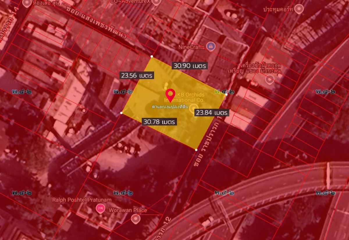 ขายที่ดินราชเทวี พญาไท : ขายที่ดิน ซ.ราชปรารภ12 ย่านราชเทวี พื้นที่ 176ตรว.