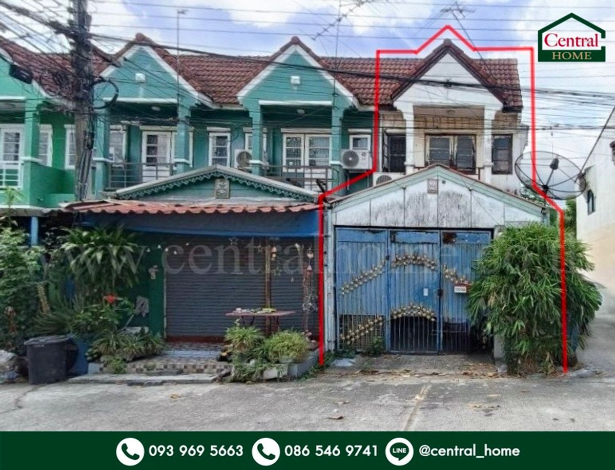 ขายทาวน์โฮมสมุทรปราการ สำโรง : ทาวน์เฮ้าส์ หมู่บ้าน ลลิษา ซอย มังกร - แพรกษา หลังริม ถูกสุดในโครงการ
