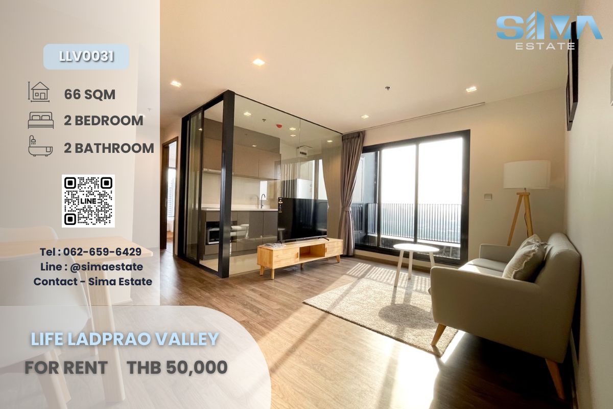 For RentCondoLadprao, Central Ladprao : Rent ☁️Life Ladprao Valley☁️ Beautiful room, very good price, highly decorated, high class ready to move in. ☀️