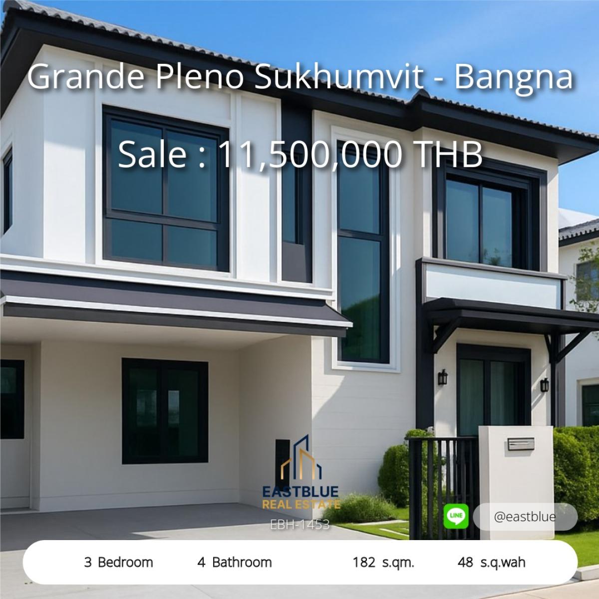 บ้านสมุทรปราการ สำโรง : ขาย / ให้เช่า บ้าน Grande Pleno สุขุมวิท-บางนา (บางนา กม.7)