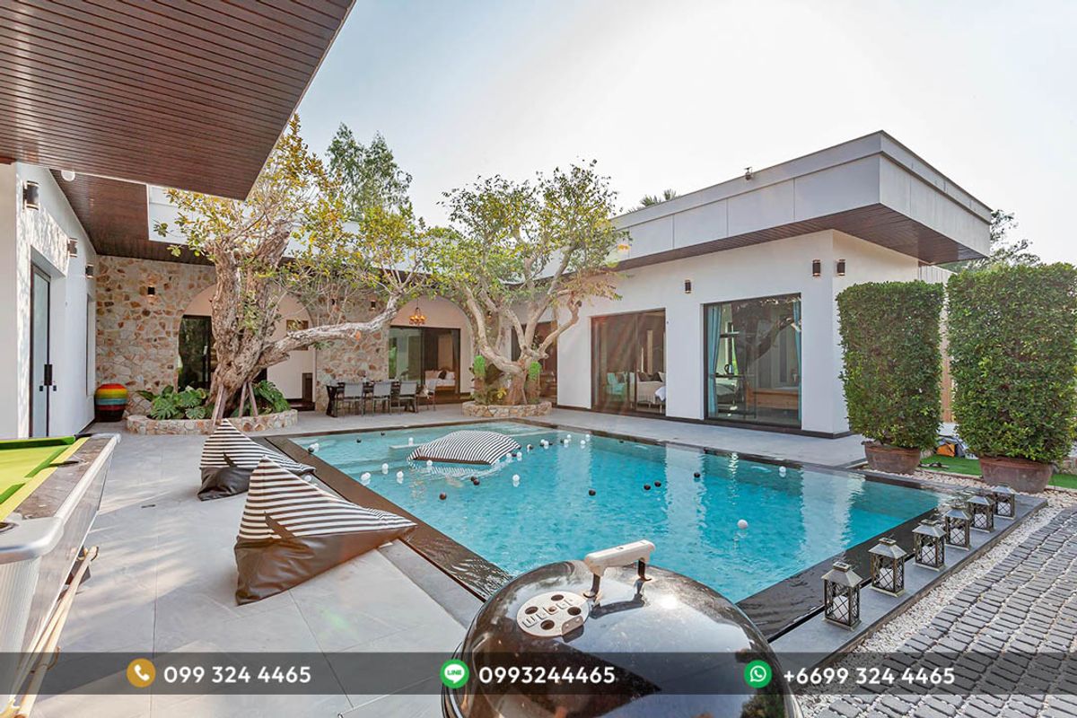 ให้เช่าพัทยา บางแสน ชลบุรี สัตหีบ : JY-HR396 - ให้เช่า พูลวิลล่าหรูส่วนตัว พัทยา, **เลี้ยงสัตว์ได้**, บ้านเดี่ยว, 200 ตร.ม, 5 ห้องนอน, 6 ห้องน้ำ 