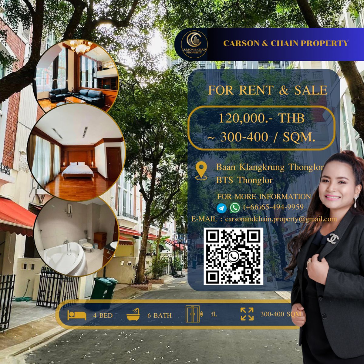 For RentTownhomeSukhumvit, Asoke, Thonglor : Baan Klangkrung Thonglor