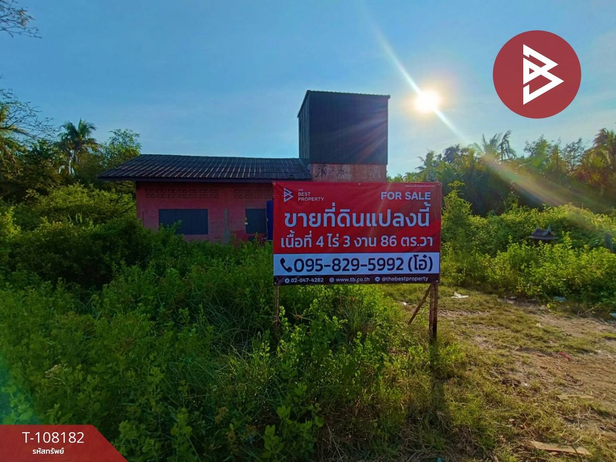 For SaleLandSamut Songkhram : Land for sale in an area of ​​4 rai, 3 ngan 86 square meters