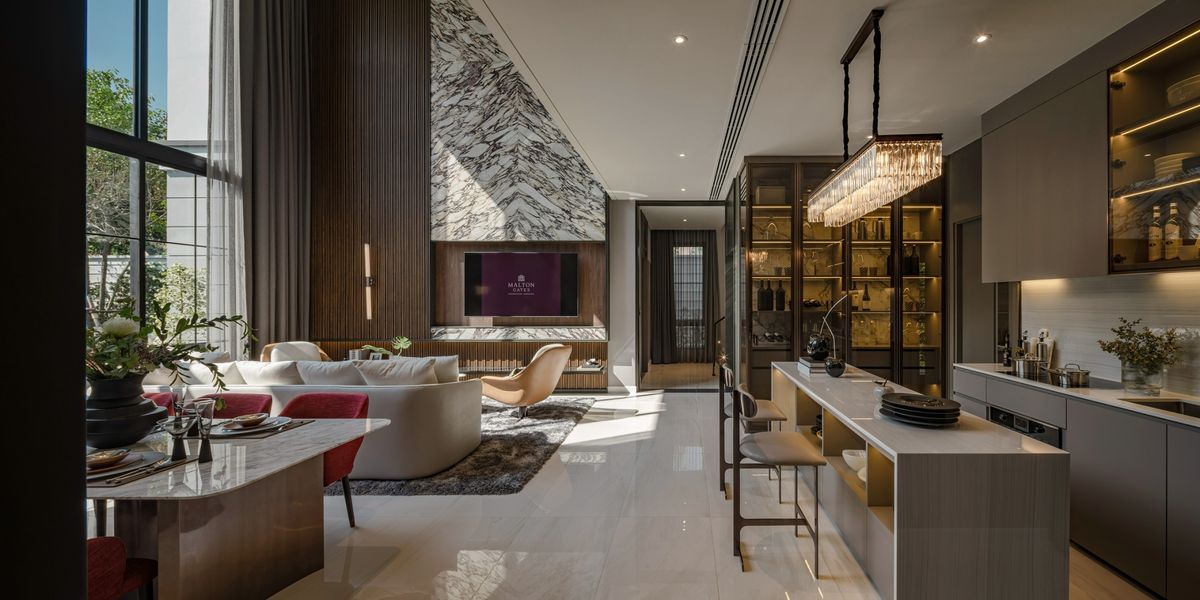 For SaleHousePattanakan, Srinakarin : ✨ Luxurious 3 -story detached house for sale from Major✨ Malton Gates Krungthep Kreetha