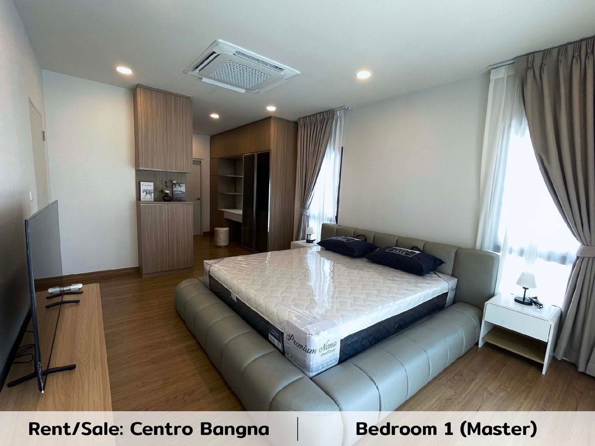 For RentHouseBangna, Bearing, Lasalle : Retal: Luxury Villa Centro Bangna • 4 Bedroom 5 Bathroom (Full Furnished) • USable Area: 280 SQ.M. • Land Area: 65 SQ.WA. • 3 Parking Spaces (License Plate Scanning System) 🐶🐶 Pets Allowed 🐶🐶