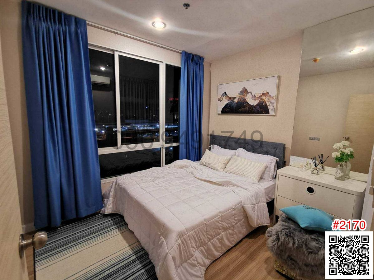 For RentCondoOnnut, Udomsuk : Condo for rent The Sky Sukhumvit. Beautiful room. The cheapest price. BITEC view near BTS Udomsuk.