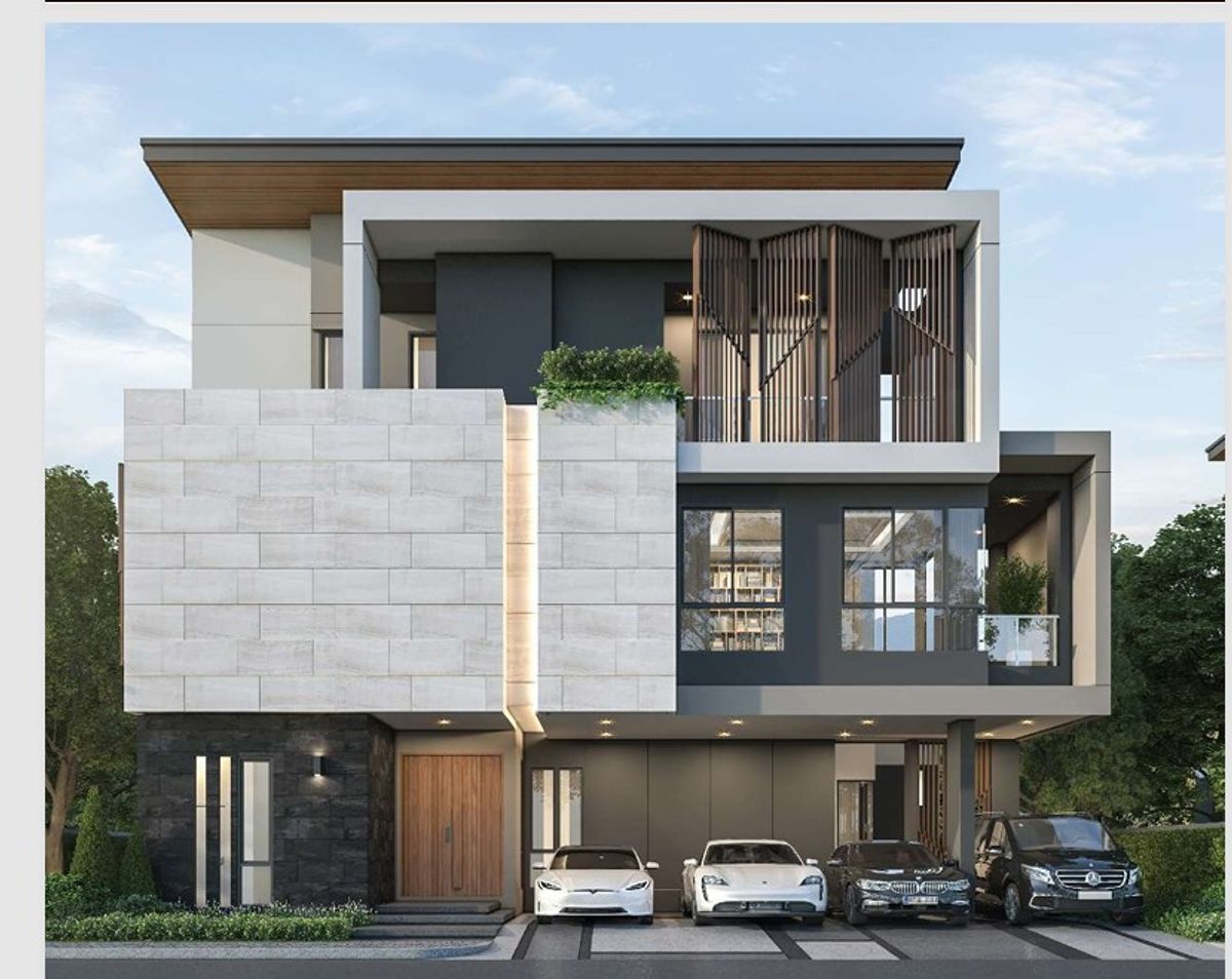 For SaleHouseOnnut, Udomsuk : Luxury House for Sale, 3 -story luxury house with elevator up and down The Gentry Sukumvit Phra Khanong, Bangkok.