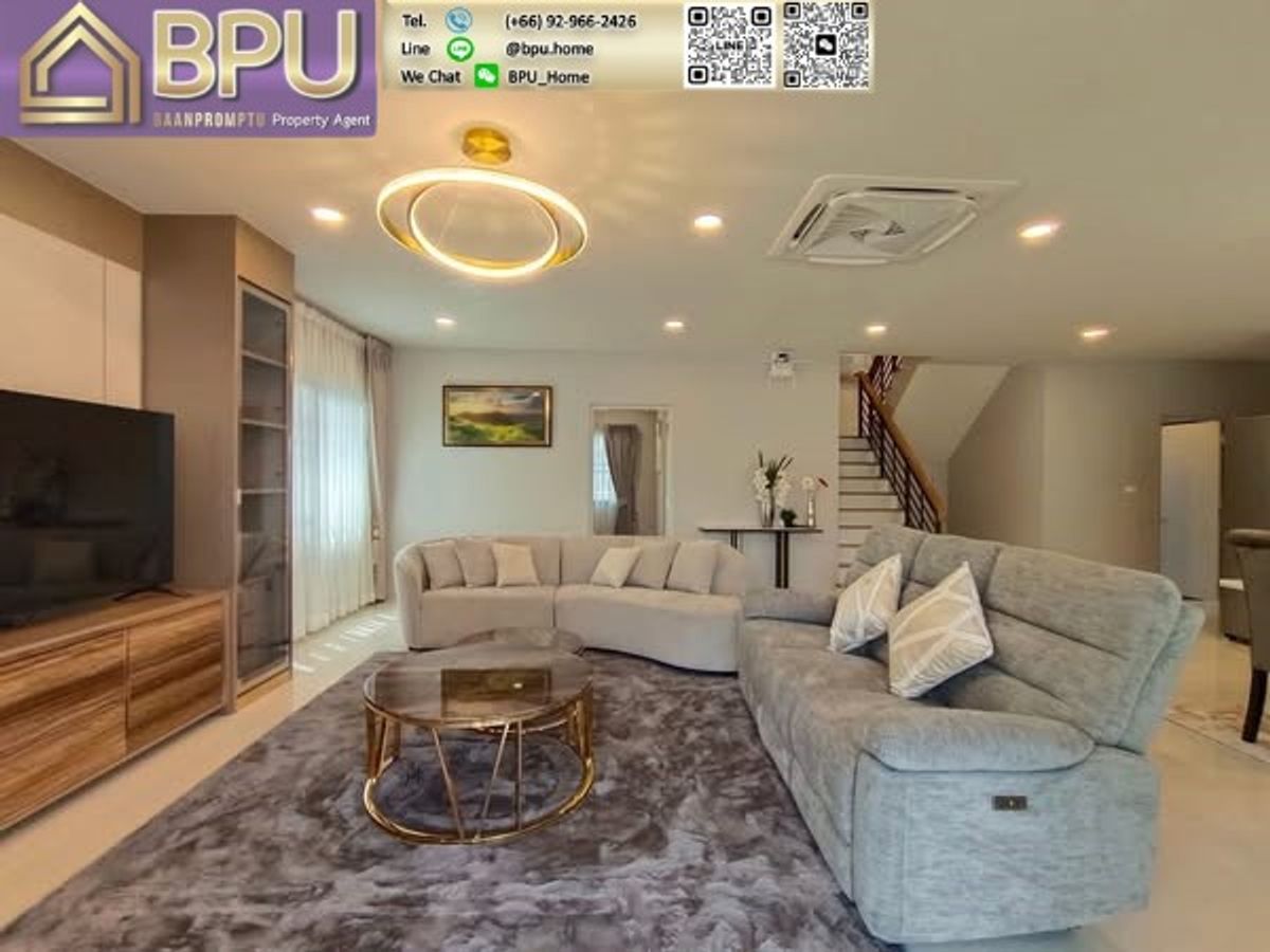 For RentHouseBangna, Bearing, Lasalle : ** 4 Bedrooms Single House for Rent ** Centro Bangna Near Mega Bangna (New Project Phase 2)