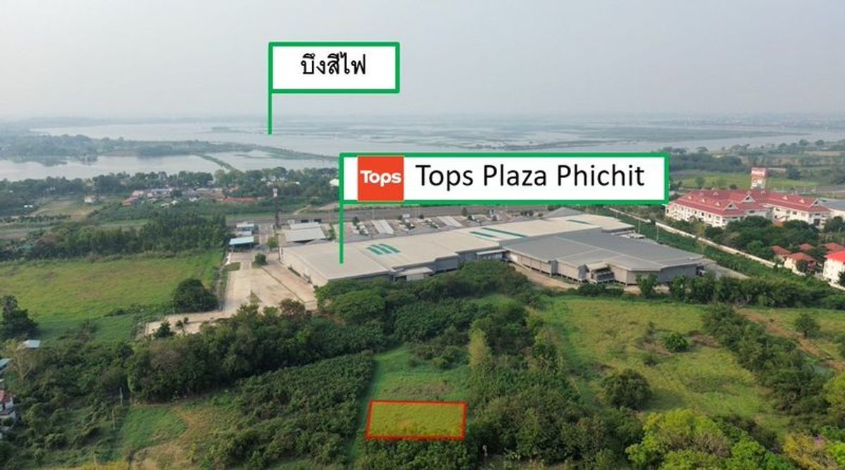 For SaleLandPhichit : Land for sale 173 square meters near Tops Plaza Phichit, Nai Mueang Subdistrict, Mueang District, Phichit Province