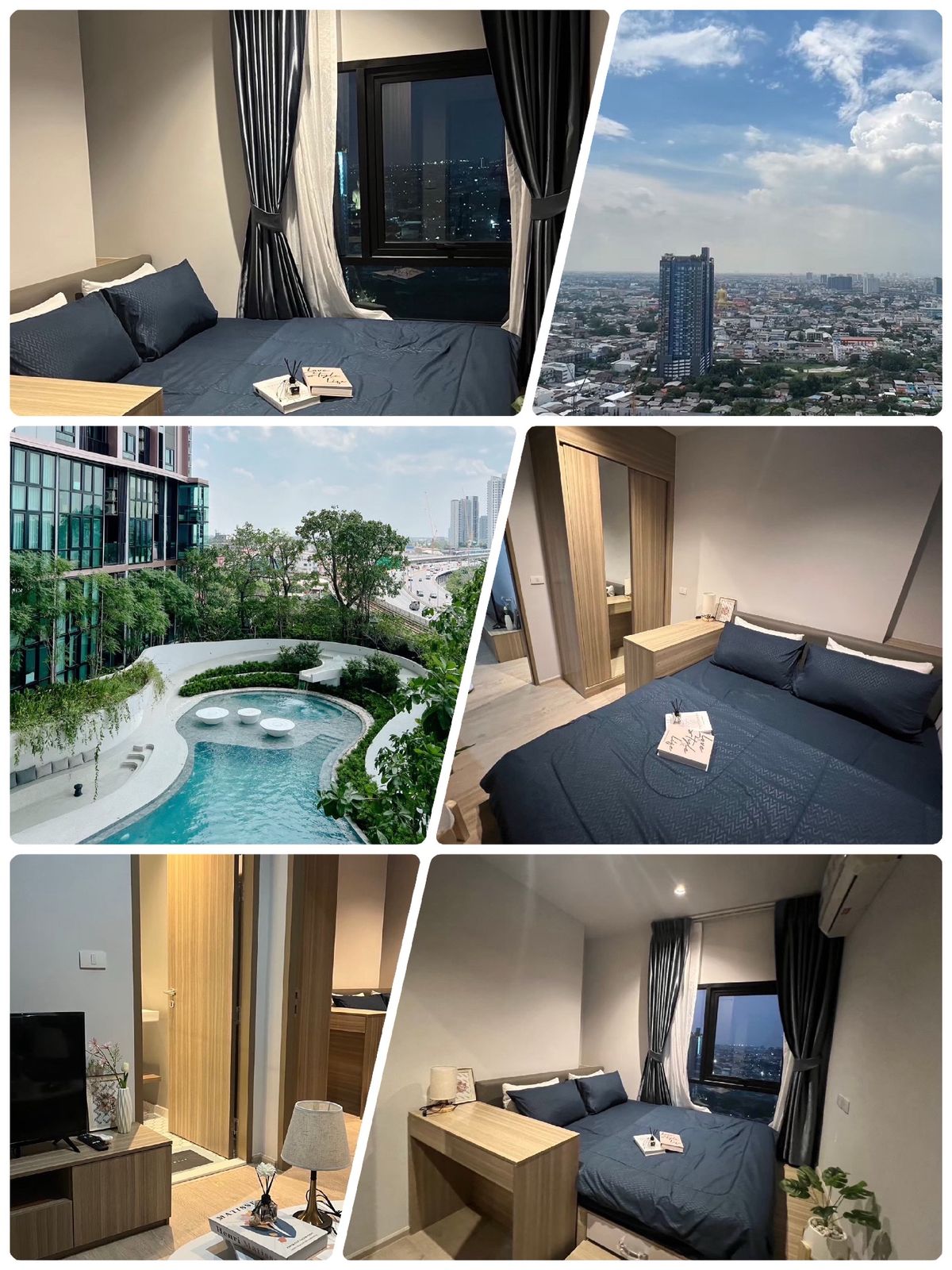 For RentCondoThaphra, Talat Phlu, Wutthakat : 🎁 Ready to move in. 🍀 Ultimate unicorn 🍀🍀 New room, beautiful view ~ High floor ❇️ 0 meters BTS🚇 Talat Phlu 🍀 Width 25 sq.m. 🍀 Floor 27🍀 Privacy Zone