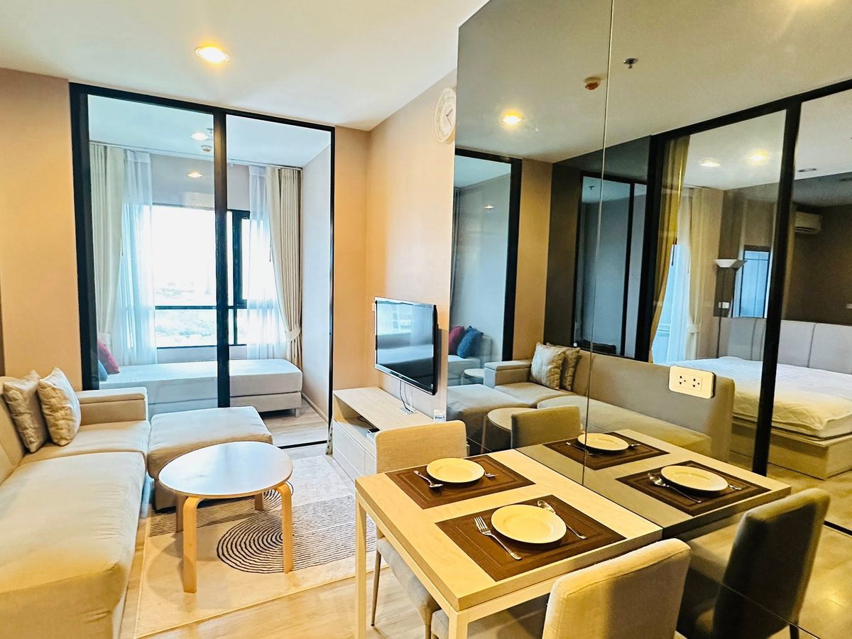 For RentCondoBangna, Bearing, Lasalle : Beautiful room 1bedroom plus 35.48 sqm. Rent Niche Mono Mega Space Bangna, 22nd floor