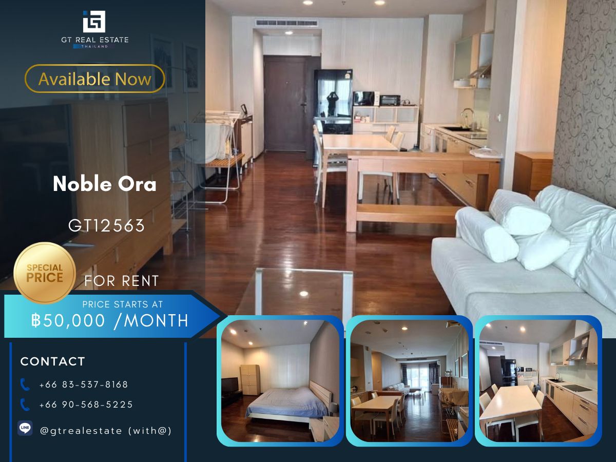 For RentCondoSukhumvit, Asoke, Thonglor : Noble Ora Condo, beautiful room, complete furniture Ready to rent