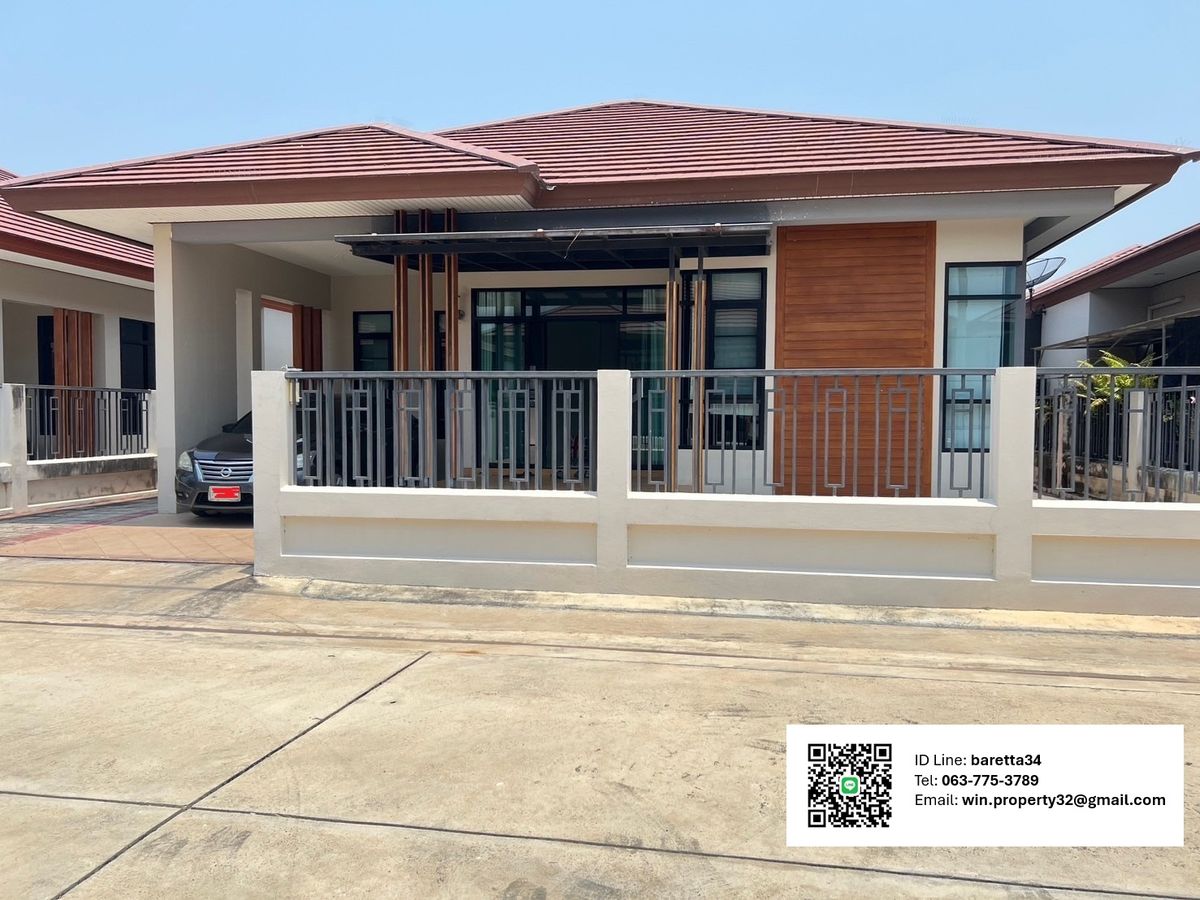For SaleHouseCha-am Phetchaburi : Single -story house, Phuek Preecha Hill, Cha -am / 3 bedrooms, 2 bathrooms, area 59.5 sq.w.